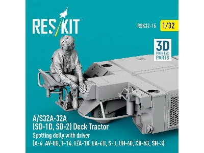 A/S32a-32a (Sd-1d, Sd-2) Deck Tractor Spotting Dolly With Driver For A-6, Av-8b, F-14, F/A-18, Ea-6b, S-3, Uh-60, Ch-53, Sh-3 (3