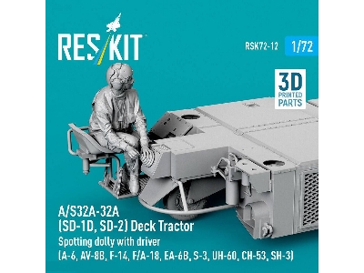 A/S32a-32a (Sd-1d, Sd-2) Deck Tractor Spotting Dolly With Driver For A-6, Av-8b, F-14, F/A-18, Ea-6b, S-3, Uh-60, Ch-53, Sh-3 (3
