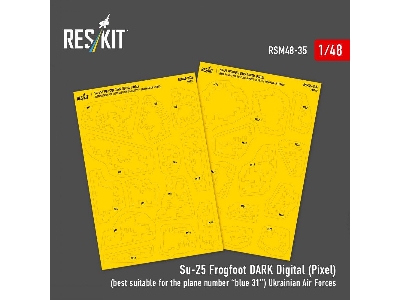 Sukhoi Su-25 Frogfoot - Dark Digital (Pixel) Ukrainian Air Forces (Pre-cut Painting Masks ) - image 1