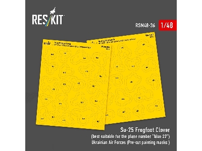 Sukhoi Su-25 Frogfoot - Clover Ukrainian Air Forces (Pre-cut Painting Masks ) - image 1