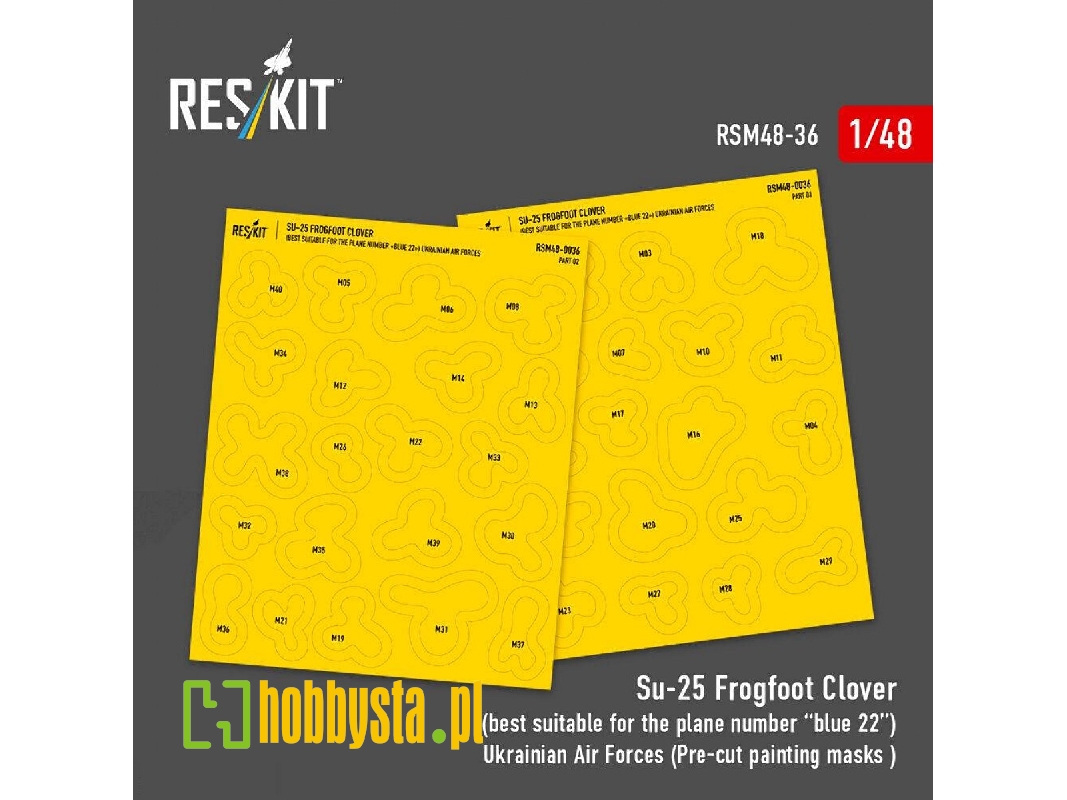 Sukhoi Su-25 Frogfoot - Clover Ukrainian Air Forces (Pre-cut Painting Masks ) - image 1