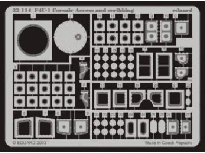 F4U-1 access and scribbing templates 1/32 - Trumpeter - image 1