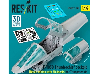 Republic F-105 D Thunderchief - Cockpit Basic Edition With 3d-decals (For Trumpeter Kits / 3d-printed) - image 1