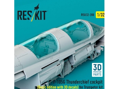 Republic F-105 G Thunderchief - Cockpit Basic Edition With 3d-decals (For Trumpeter Kits / 3d-printed) - image 1