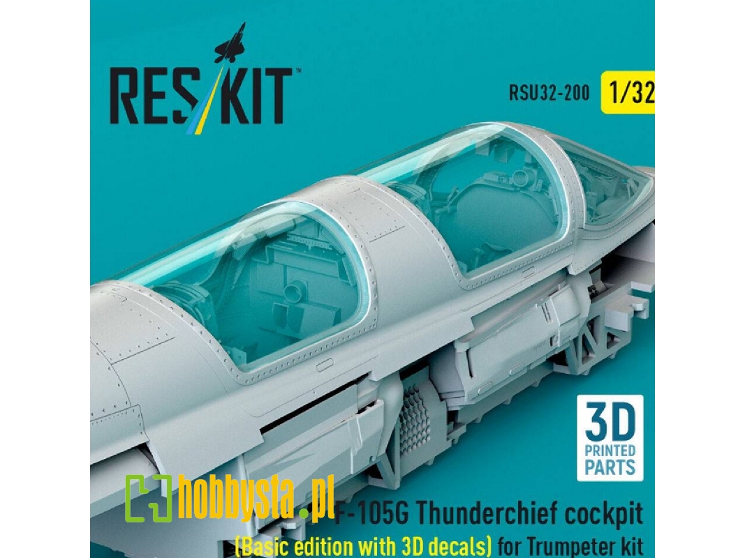 Republic F-105 G Thunderchief - Cockpit Basic Edition With 3d-decals (For Trumpeter Kits / 3d-printed) - image 1