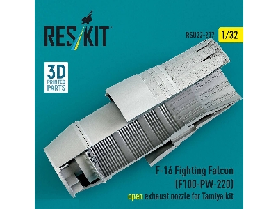 Lockheed Martin F-16 Fighting Falcon - F100-pw-220 Open Exhaust Nozzle (For Tamiya Kits / 3d-printed) - image 2