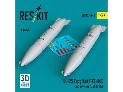 Sukhoi Su-25 Frogfoot - Ptb-800 Underwing Fuel Tanks (2 Pcs / 3d-printed) - image 1