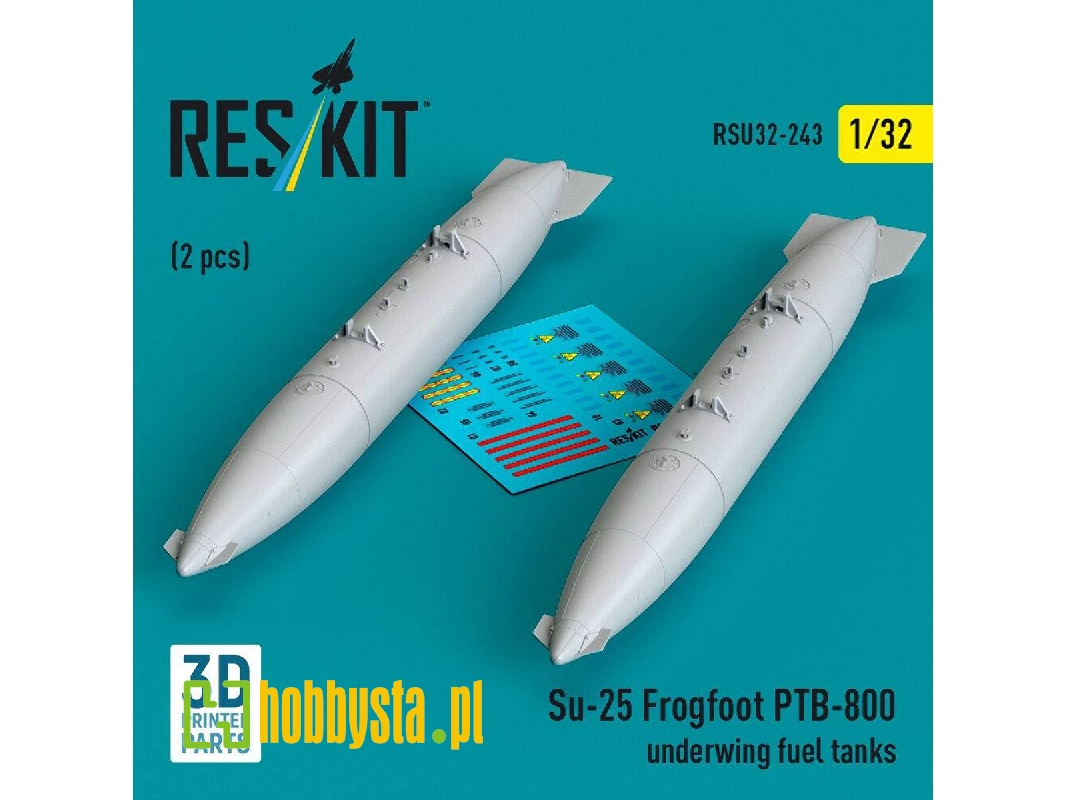 Sukhoi Su-25 Frogfoot - Ptb-800 Underwing Fuel Tanks (2 Pcs / 3d-printed) - image 1