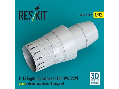 Lockheed Martin F-16 Fighting Falcon - F100-pw-229 Open Exhaust Nozzle (For Tamiya Kits / 3d-printed) - image 1