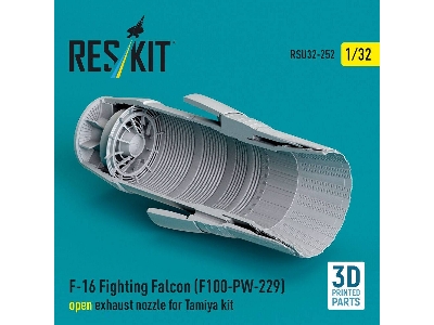 Lockheed Martin F-16 Fighting Falcon - F100-pw-229 Open Exhaust Nozzle (For Tamiya Kits / 3d-printed) - image 4