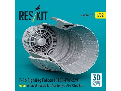 Lockheed Martin F-16 Fighting Falcon - F100-pw-229 Open Exhaust Nozzle (For Academy And Afv Club Kits / 3d-printed) - image 2