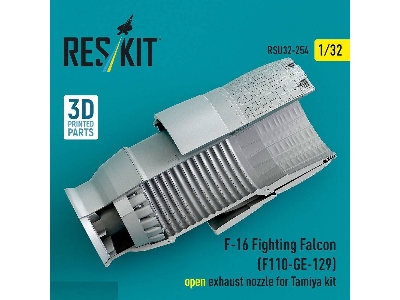 Lockheed Martin F-16 Fighting Falcon - F110-ge-129 Open Exhaust Nozzle (For Tamiya Kits / 3d-printed) - image 2