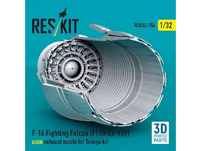 Lockheed Martin F-16 Fighting Falcon - F110-ge-129 Open Exhaust Nozzle (For Tamiya Kits / 3d-printed) - image 3