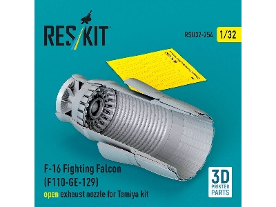 Lockheed Martin F-16 Fighting Falcon - F110-ge-129 Open Exhaust Nozzle (For Tamiya Kits / 3d-printed) - image 4
