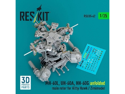 Sikorsky Mh-60l / Uh-60a And Hh-60g - Unfolded Main Rotor (For Kitty Hawk And Zimimodel / 3d-printed) - image 1