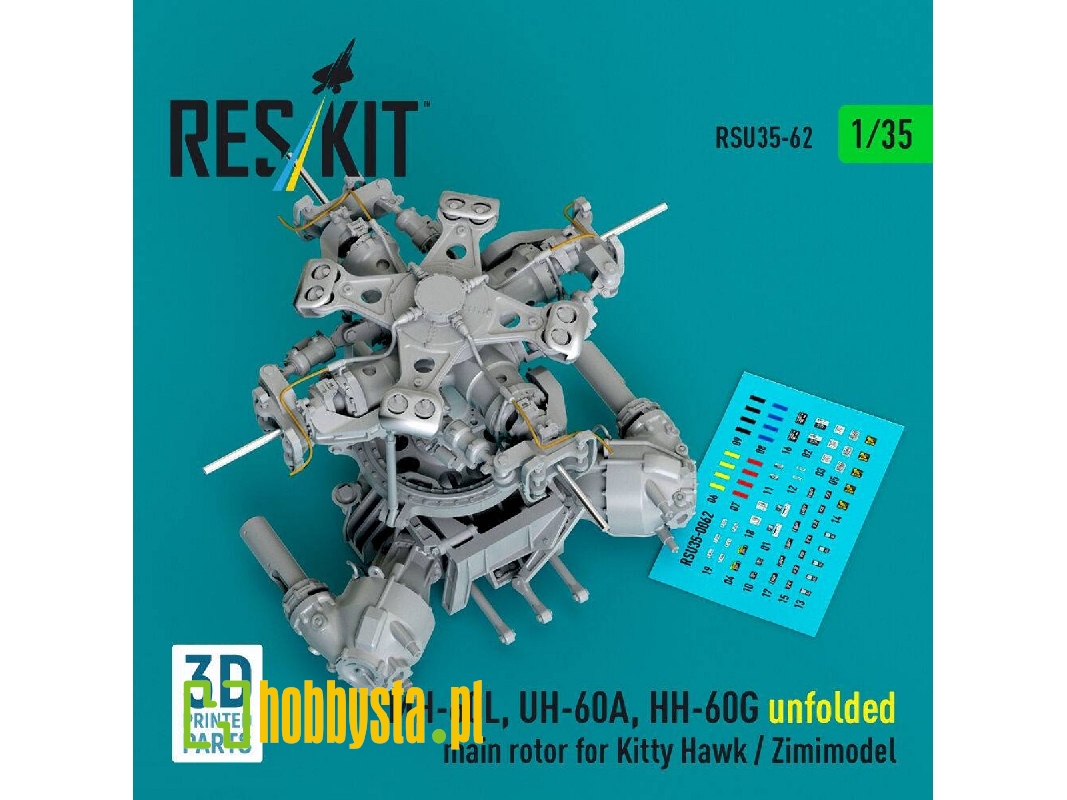 Sikorsky Mh-60l / Uh-60a And Hh-60g - Unfolded Main Rotor (For Kitty Hawk And Zimimodel / 3d-printed) - image 1