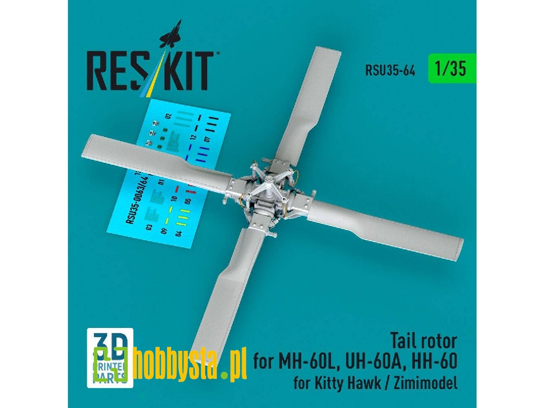 Sikorsky Sh-60b / Sh-60f / Hh-60h / Mh-60r And Mh-60s - Tail Rotor (For Kitty Hawk And Zimimodel / 3d-printed) - image 1