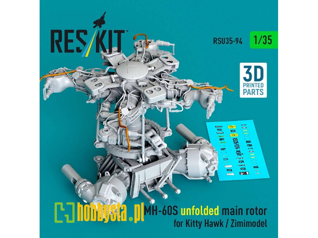 Sikorsky Mh-60s - Unfolded Main Rotor (For Kitty Hawk And Zimimodel / 3d-printed) - image 1