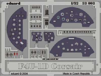 F4U-1 dashboard 1/32 - Trumpeter - image 1