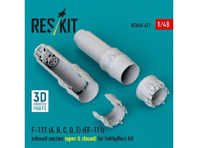 General Dynamics F-111 A, B, C, D, E And Ef-111 - Exhaust Nozzles / Open & Closed (For Hobby Boss Kits / 3d-printed) - image 1