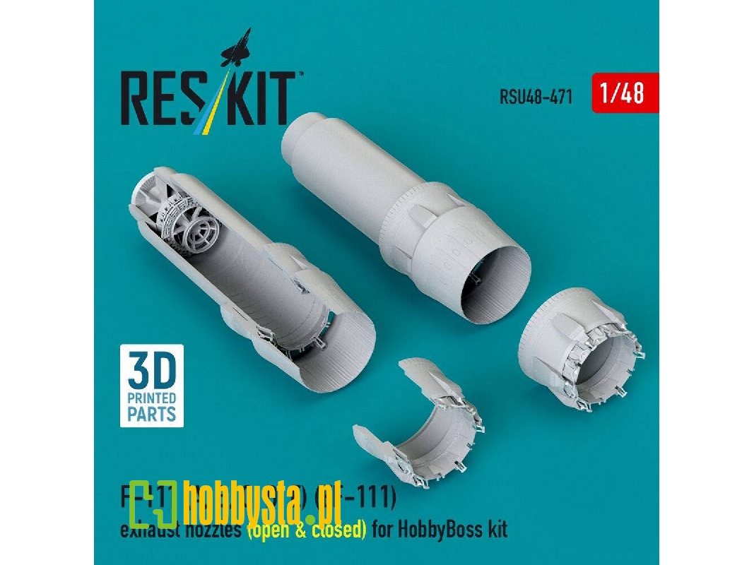 General Dynamics F-111 A, B, C, D, E And Ef-111 - Exhaust Nozzles / Open & Closed (For Hobby Boss Kits / 3d-printed) - image 1