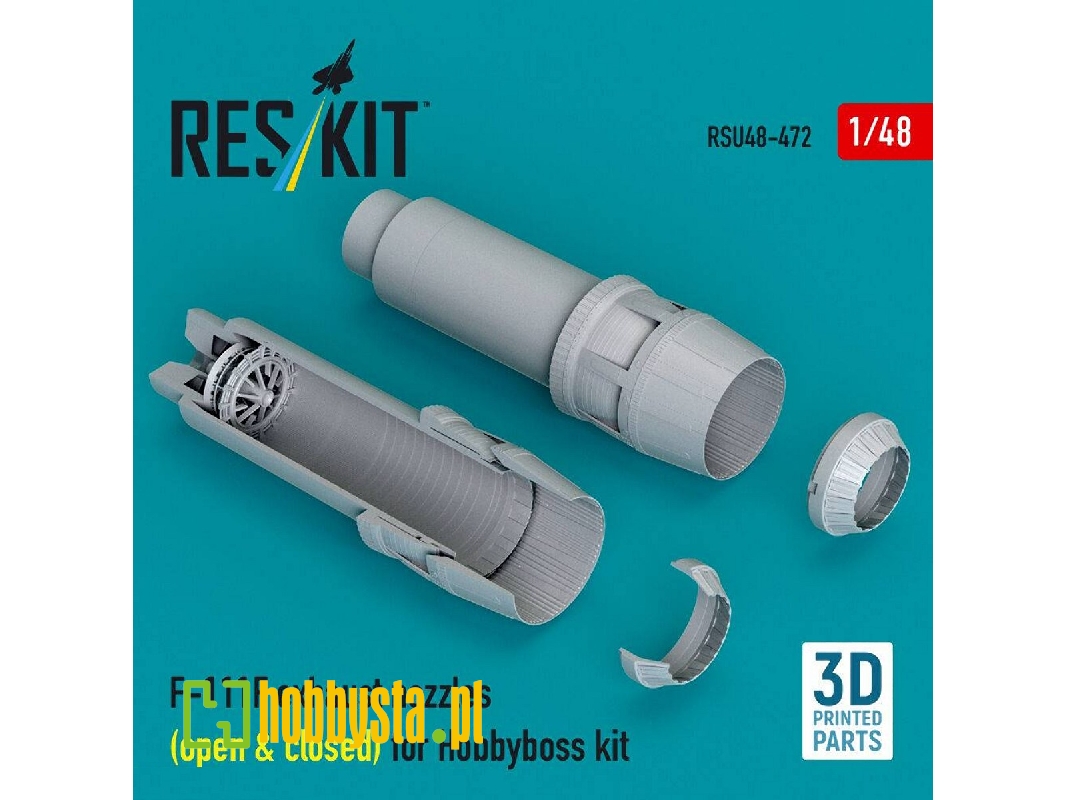 General Dynamics F-111 F - Exhaust Nozzles / Open & Closed (For Hobby Boss Kits / 3d-printed) - image 1