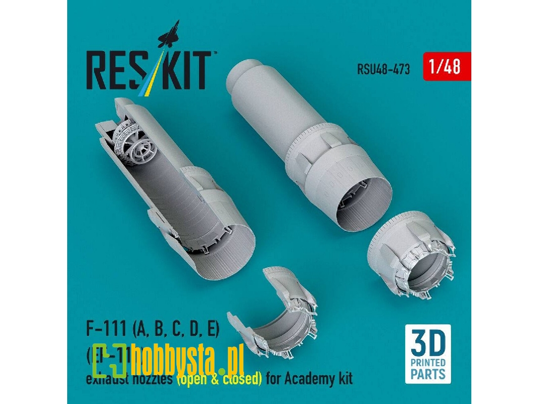 General Dynamics F-111 A, B, C, D, E And Ef-111 - Exhaust Nozzles / Open & Closed (For Academy Kits / 3d-printed) - image 1
