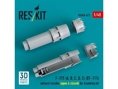 General Dynamics F-111 A, B, C, D, E And Ef-111 - Exhaust Nozzles / Open & Closed (For Academy Kits / 3d-printed) - image 2