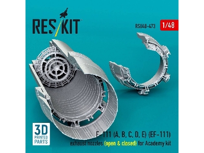 General Dynamics F-111 A, B, C, D, E And Ef-111 - Exhaust Nozzles / Open & Closed (For Academy Kits / 3d-printed) - image 3