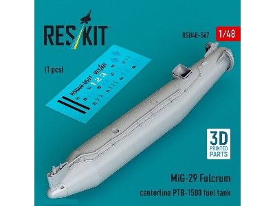 Mig-29 Fulcrum - Centerline Ptb-1500 Fuel Tank (1 Piece / 3d-printed) - image 1