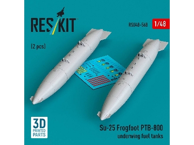 Sukhoi Su-25 Frogfoot - Ptb-800 Underwing Fuel Tanks (2 Pcs / 3d-printed) - image 1