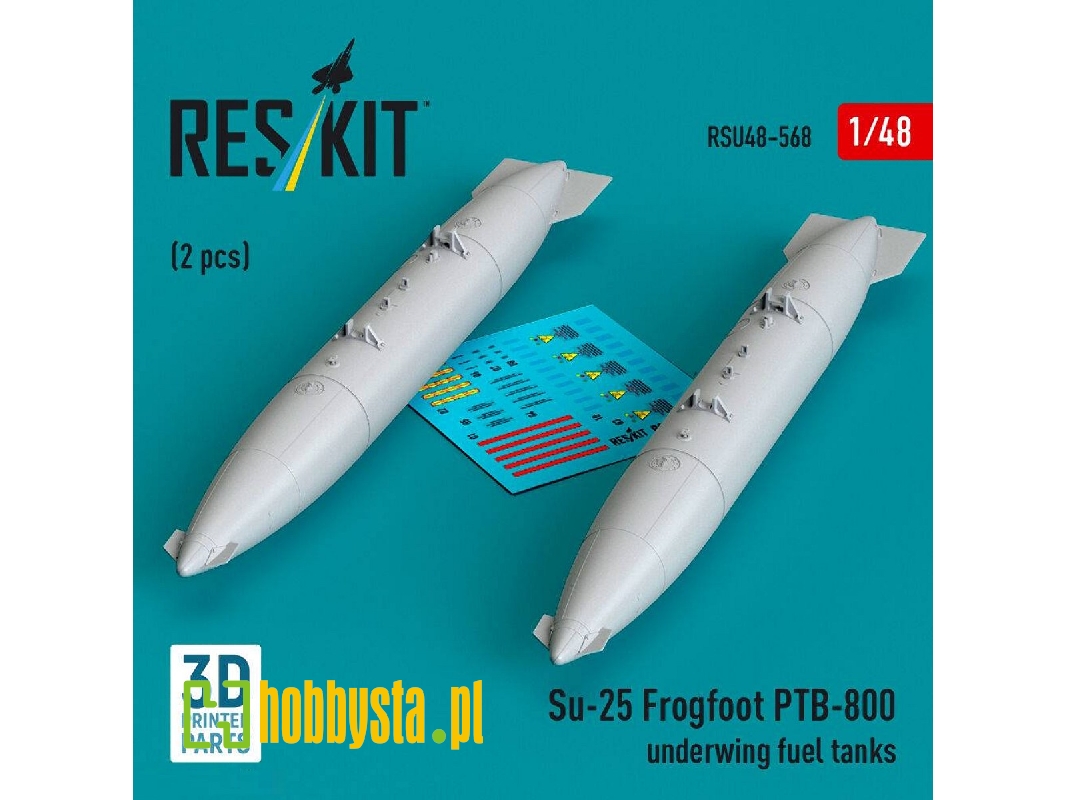Sukhoi Su-25 Frogfoot - Ptb-800 Underwing Fuel Tanks (2 Pcs / 3d-printed) - image 1