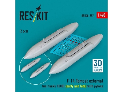 Grumman F-14 Tomcat - External Fuel Tanks 1000l (Early And Late) With Pylons (2 Pcs / 3d-printed) - image 1