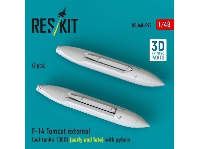 Grumman F-14 Tomcat - External Fuel Tanks 1000l (Early And Late) With Pylons (2 Pcs / 3d-printed) - image 2