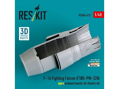 Lockhhed Martin F-16 Fighting Falcon - F100-pw-220 Open Exhaust Nozzle (For Kinetic Kits / 3d-printed) - image 1