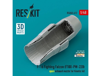 Lockhhed Martin F-16 Fighting Falcon - F100-pw-220 Open Exhaust Nozzle (For Kinetic Kits / 3d-printed) - image 3
