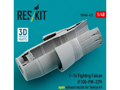 Lockhhed Martin F-16 Fighting Falcon - F100-pw-229 Open Exhaust Nozzle (For Tamiya Kits / 3d-printed) - image 2