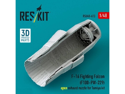 Lockhhed Martin F-16 Fighting Falcon - F100-pw-229 Open Exhaust Nozzle (For Tamiya Kits / 3d-printed) - image 4