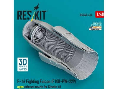Lockhhed Martin F-16 Fighting Falcon - F100-pw-229 Open Exhaust Nozzle (For Kinetic Kits / 3d-printed) - image 3