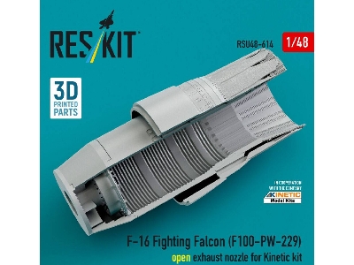 Lockhhed Martin F-16 Fighting Falcon - F100-pw-229 Open Exhaust Nozzle (For Kinetic Kits / 3d-printed) - image 4