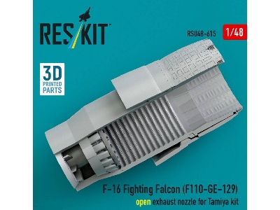 Lockhhed Martin F-16 Fighting Falcon - F110-ge-129 Open Exhaust Nozzle (For Tamiya Kits / 3d-printed) - image 2