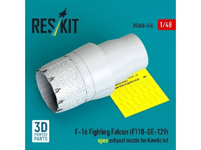 Lockhhed Martin F-16 Fighting Falcon - F110-ge-129 Open Exhaust Nozzle (For Kinetic Kits / 3d-printed) - image 1
