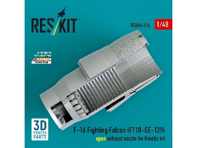 Lockhhed Martin F-16 Fighting Falcon - F110-ge-129 Open Exhaust Nozzle (For Kinetic Kits / 3d-printed) - image 2