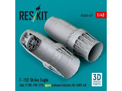 Boeing F-15e Strike Eagle Late - F100-pw-229 Open Exhaust Nozzles (For Gwh Kits / 3d-printed) - image 1