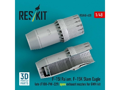 F-15i Ra'am And F-15k Slam Eagle Late - F100-pw-229 Open Exhaust Nozzles (For Gwh Kits / 3d-printed) - image 2