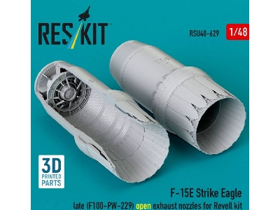 Boeing F-15 E Strike Eagle Late - F100-pw-229 Open Exhaust Nozzles (For Revell Kits / 3d-printed) - image 1
