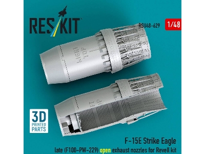 Boeing F-15 E Strike Eagle Late - F100-pw-229 Open Exhaust Nozzles (For Revell Kits / 3d-printed) - image 2