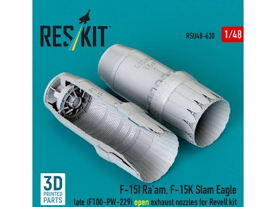 F-15i Ra'am And F-15k Slam Eagle Late - F100-pw-229 Open Exhaust Nozzles (For Revell Kits / 3d-printed) - image 1