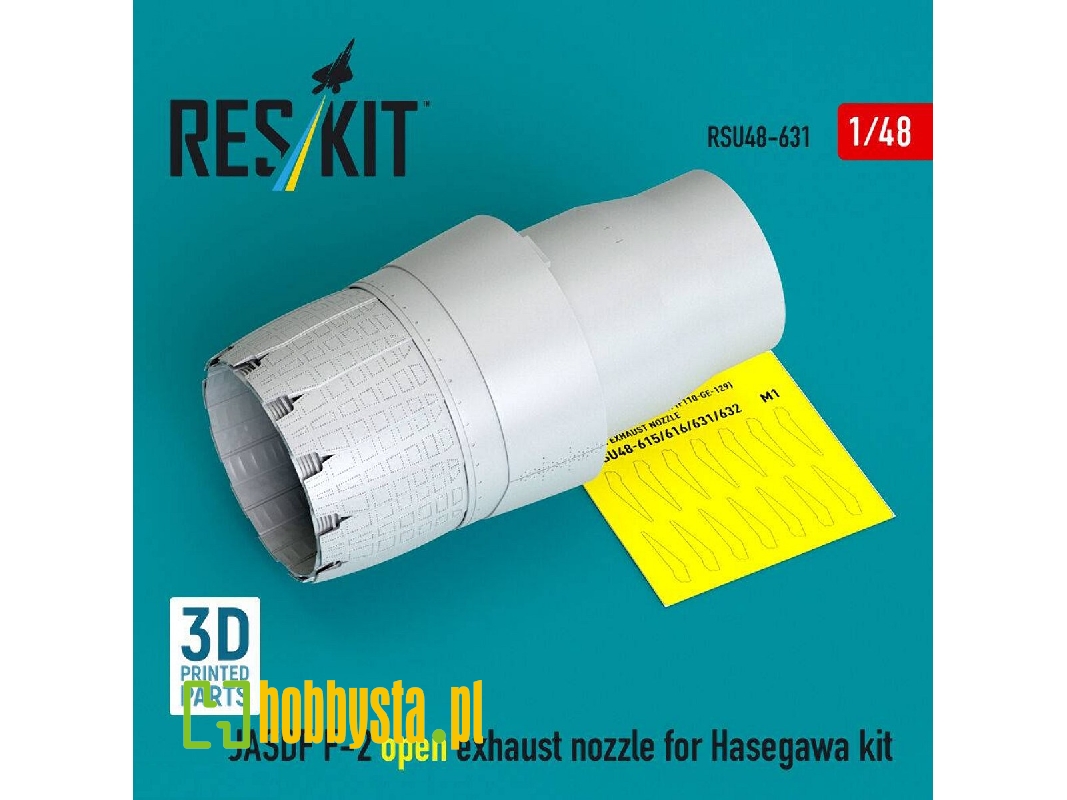 Mitsubishi F-2 Jasdf - Open Exhaust Nozzle (For Hasegawa Kits / 3d-printed) - image 1