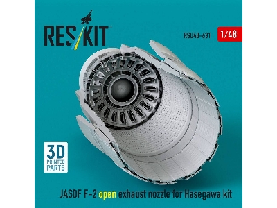 Mitsubishi F-2 Jasdf - Open Exhaust Nozzle (For Hasegawa Kits / 3d-printed) - image 3